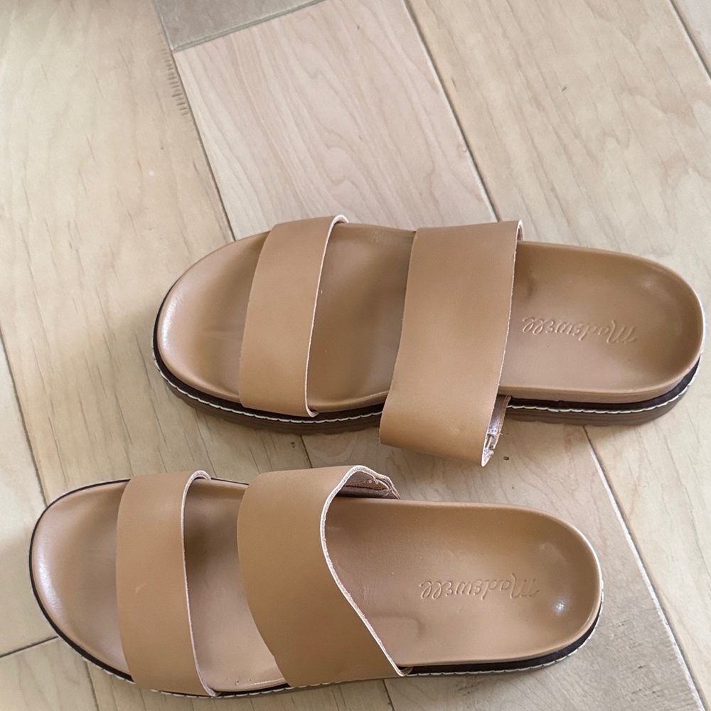 Tan Slide Sandals